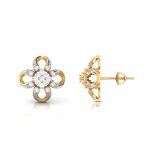 0.21 ct Natural Diamond Earrings 14k Yellow Rose White Gold - Image 5