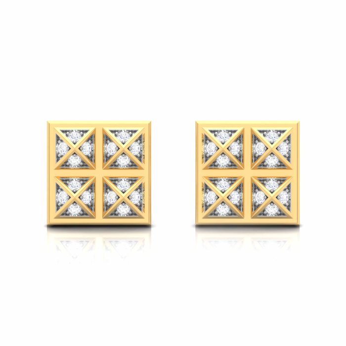 0.21 ct Natural Diamond Earrings 14k Yellow, Rose White Gold - Image 1