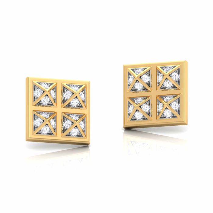 0.21 ct Natural Diamond Earrings 14k Yellow, Rose White Gold - Image 9