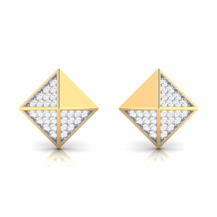 0.22 ct Natural Diamond Earrings 14k Yellow, Rose White Gold - Image 1