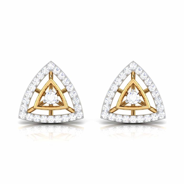 0.24 ct Natural Diamond Earrings 14k Yellow, Rose White Gold - Image 1