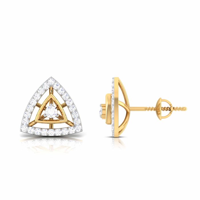 0.24 ct Natural Diamond Earrings 14k Yellow, Rose White Gold - Image 12