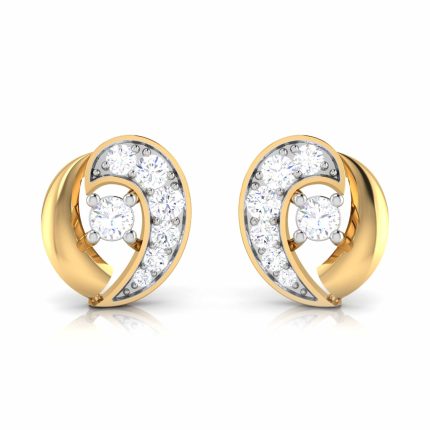 0.11 ct Natural Diamond Earrings 14k Yellow, Rose White Gold
