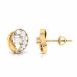 0.11 ct Natural Diamond Earrings 14k Yellow, Rose White Gold - Image 6
