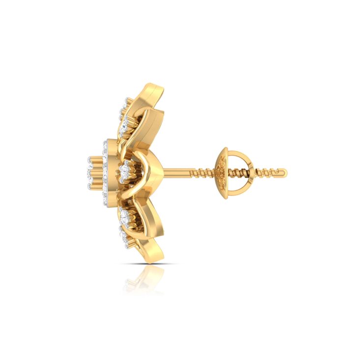 0.17 ct Natural Diamond Earrings 14k Yellow, Rose White Gold - Image 12