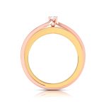 0.21 Ct Natural Diamond Engagement Wedding Solitaire Rings 14k Two Tone Gold - Image 11