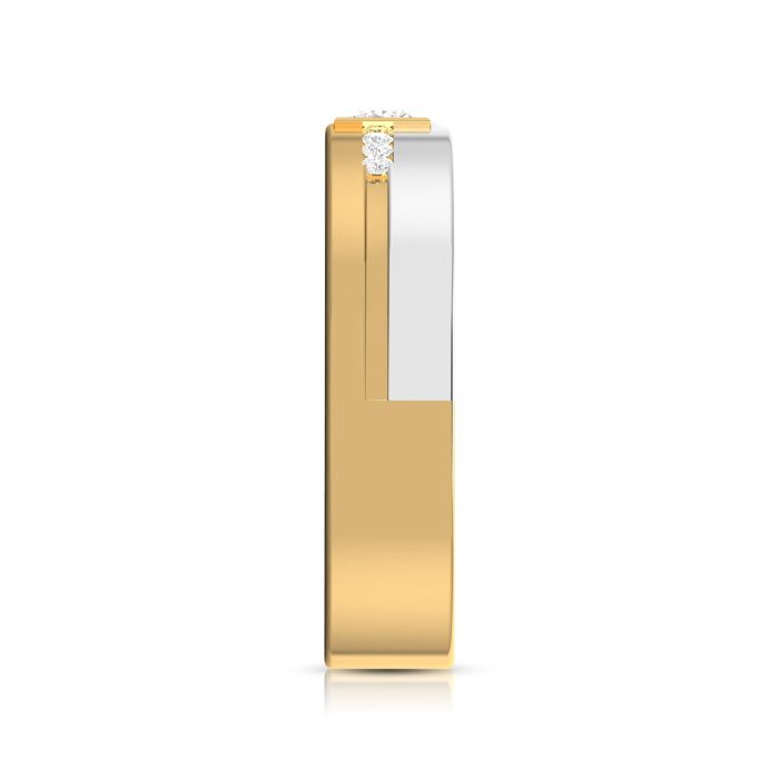14k Two Tone Gold 0.21 Ct Natural Diamond Engagement Wedding Bands - Image 6