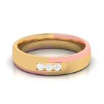 0.09 Ct Natural Diamond Engagement Wedding Band 14k Two Tone Gold - Image 8