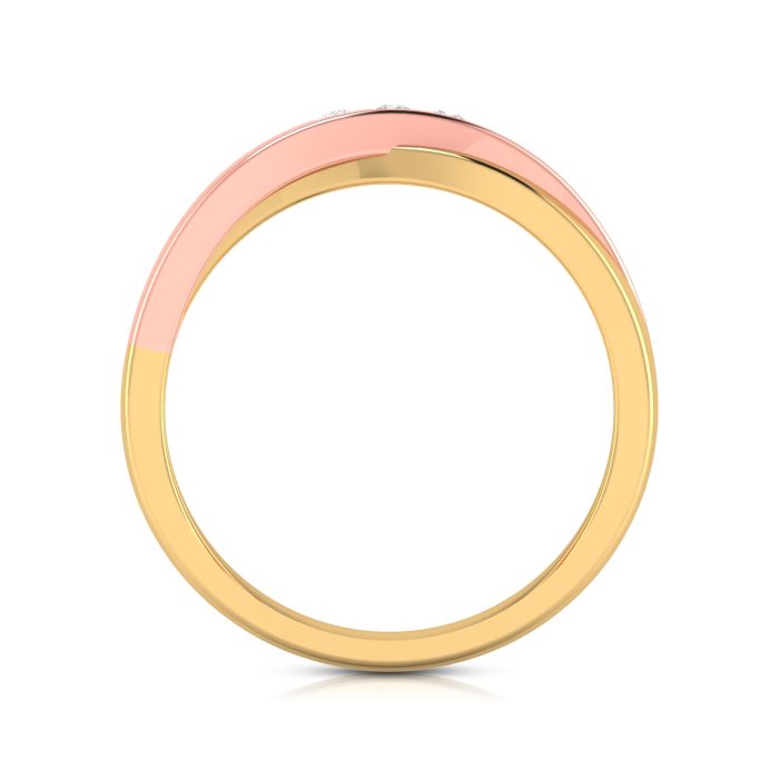 0.07 Ct Natural Diamond Engagement Wedding Band 14k Two Tone Gold - Image 11