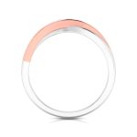 0.07 Ct Natural Diamond Engagement Wedding Band 14k Two Tone Gold - Image 7