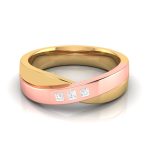 0.07 Ct Natural Diamond Engagement Wedding Band 14k Two Tone Gold - Image 8