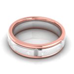 0.10 Ct Natural Diamond Engagement Wedding Band14k Two Tone Gold - Image 5