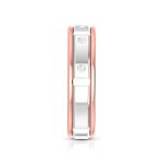0.10 Ct Natural Diamond Engagement Wedding Band14k Two Tone Gold - Image 6