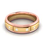 0.10 Ct Natural Diamond Engagement Wedding Band14k Two Tone Gold - Image 8