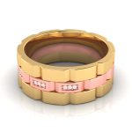 0.15 Ct Natural Diamond Engagement Wedding Band 14k Two Tone Gold - Image 8
