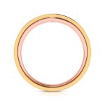 14k Two Tone Gold 0.01ct Natural Diamond Engagement Wedding Bands - Image 11