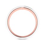 14k Two Tone Gold 0.01ct Natural Diamond Engagement Wedding Bands - Image 7