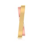 14k Two Tone Gold 0.01ct Natural Diamond Engagement Wedding Bands - Image 10