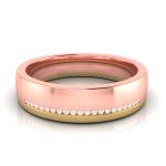 0.05 ct Natural Diamond Engagement Wedding Band14k Two Tone Gold - Image 8