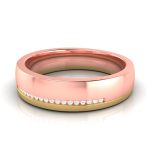 0.05 ct Natural Diamond Engagement Wedding Band14k Two Tone Gold - Image 9