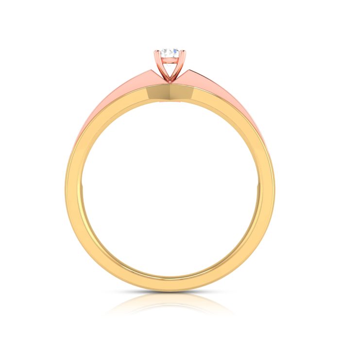 0.21 ct Natural Diamond Engagement Wedding Solitaire Rings 14k Two Tone Gold - Image 11