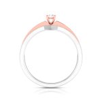 0.21 ct Natural Diamond Engagement Wedding Solitaire Rings 14k Two Tone Gold - Image 6