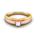 0.21 ct Natural Diamond Engagement Wedding Solitaire Rings 14k Two Tone Gold - Image 7