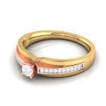 0.21 ct Natural Diamond Engagement Wedding Solitaire Rings 14k Two Tone Gold - Image 9