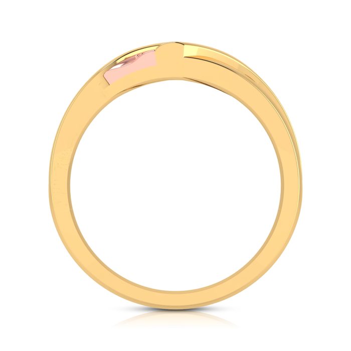 14k Two Tone Gold 0.02 ct Natural Diamond Engagement Wedding Bands - Image 11