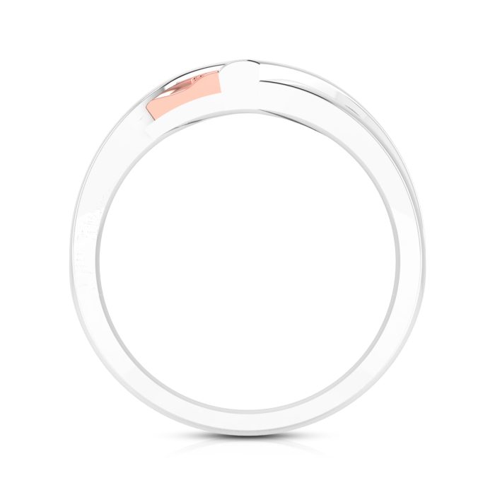 14k Two Tone Gold 0.02 ct Natural Diamond Engagement Wedding Bands - Image 7