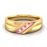 14k Two Tone Gold 0.02 ct Natural Diamond Engagement Wedding Bands - Image 8