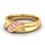 14k Two Tone Gold 0.02 ct Natural Diamond Engagement Wedding Bands - Image 9