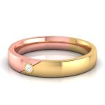 14k Two Tone Gold  0.01 ct Natural Diamond Engagement Wedding Bands - Image 9