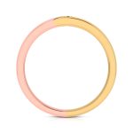14k Two Tone Gold  0.01 ct Natural Diamond Engagement Wedding Bands - Image 10