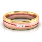 14k Two Tone Gold 0.03 ct Natural Diamond Engagement Wedding Bands - Image 8