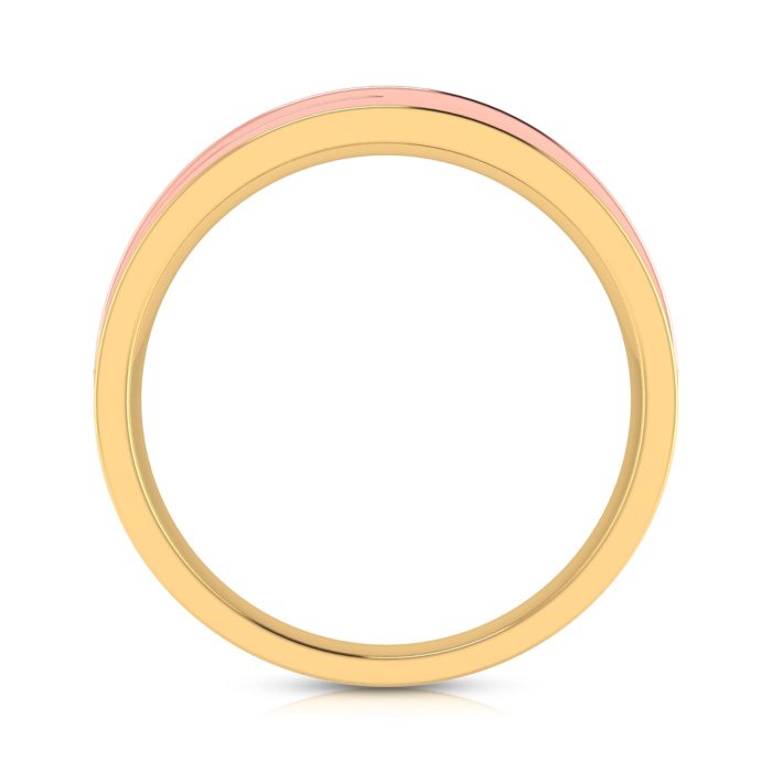 14k Two Tone Gold 0.09 ct Natural Diamond Engagement Wedding Bands - Image 11