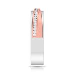 14k Two Tone Gold 0.09 ct Natural Diamond Engagement Wedding Bands - Image 6