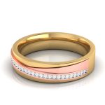 14k Two Tone Gold 0.09 ct Natural Diamond Engagement Wedding Bands - Image 9