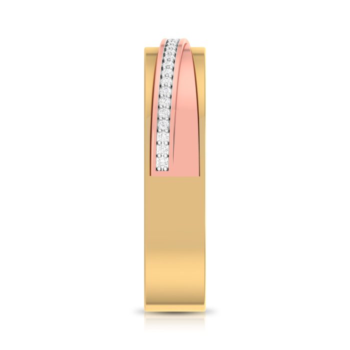 14k Two Tone Gold 0.09 ct Natural Diamond Engagement Wedding Bands - Image 10