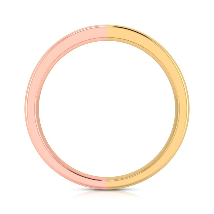 14k Two Tone Gold  0.03 ct Natural Diamond Engagement Wedding Bands - Image 11