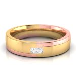 14k Two Tone Gold  0.03 ct Natural Diamond Engagement Wedding Bands - Image 8