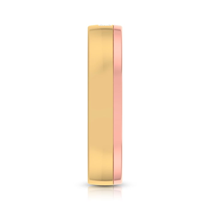 14k Two Tone Gold  0.03 ct Natural Diamond Engagement Wedding Bands - Image 10
