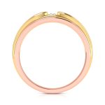 14k Two Tone Gold 0.10 ct Natural Diamond Engagement Wedding Bands - Image 11