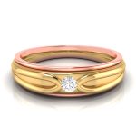 14k Two Tone Gold 0.10 ct Natural Diamond Engagement Wedding Bands - Image 8