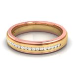 14k Two Tone Gold 0.13 ct Natural Diamond Engagement Wedding Bands - Image 9