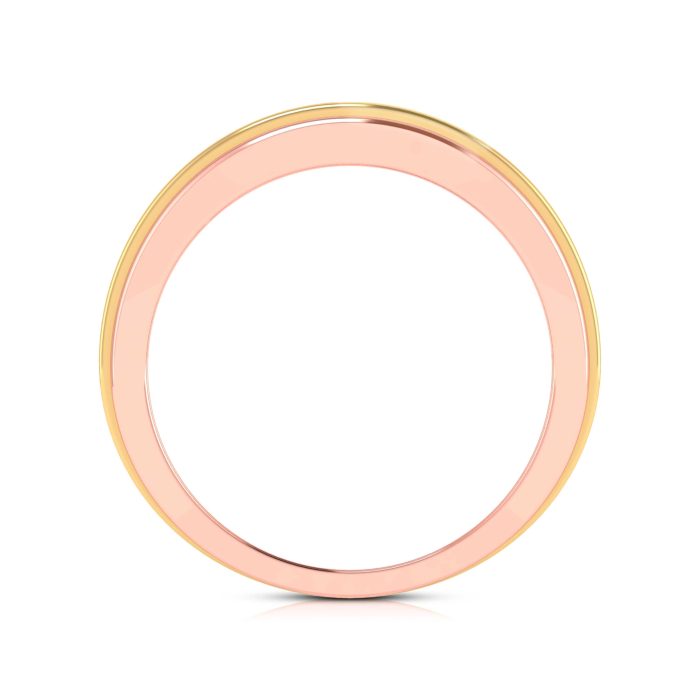 14k Two Tone Gold Natural 0.02 Ct Diamond Engagement Wedding Bands - Image 11