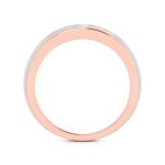 14k Two Tone Gold Natural 0.02 Ct Diamond Engagement Wedding Bands - Image 7