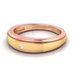 14k Two Tone Gold Natural 0.02 Ct Diamond Engagement Wedding Bands - Image 9