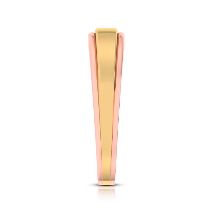 14k Two Tone Gold Natural 0.02 Ct Diamond Engagement Wedding Bands - Image 10