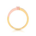 14k Two Tone Gold 0.15 ct Natural Diamond Engagement Wedding Bands - Image 11